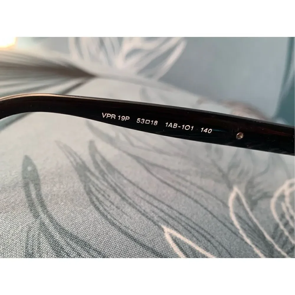 Prada VPR 19P 1AB-1O1 Black Eyeglasses Frames 53-18-140 GLASSES & HARD CASE